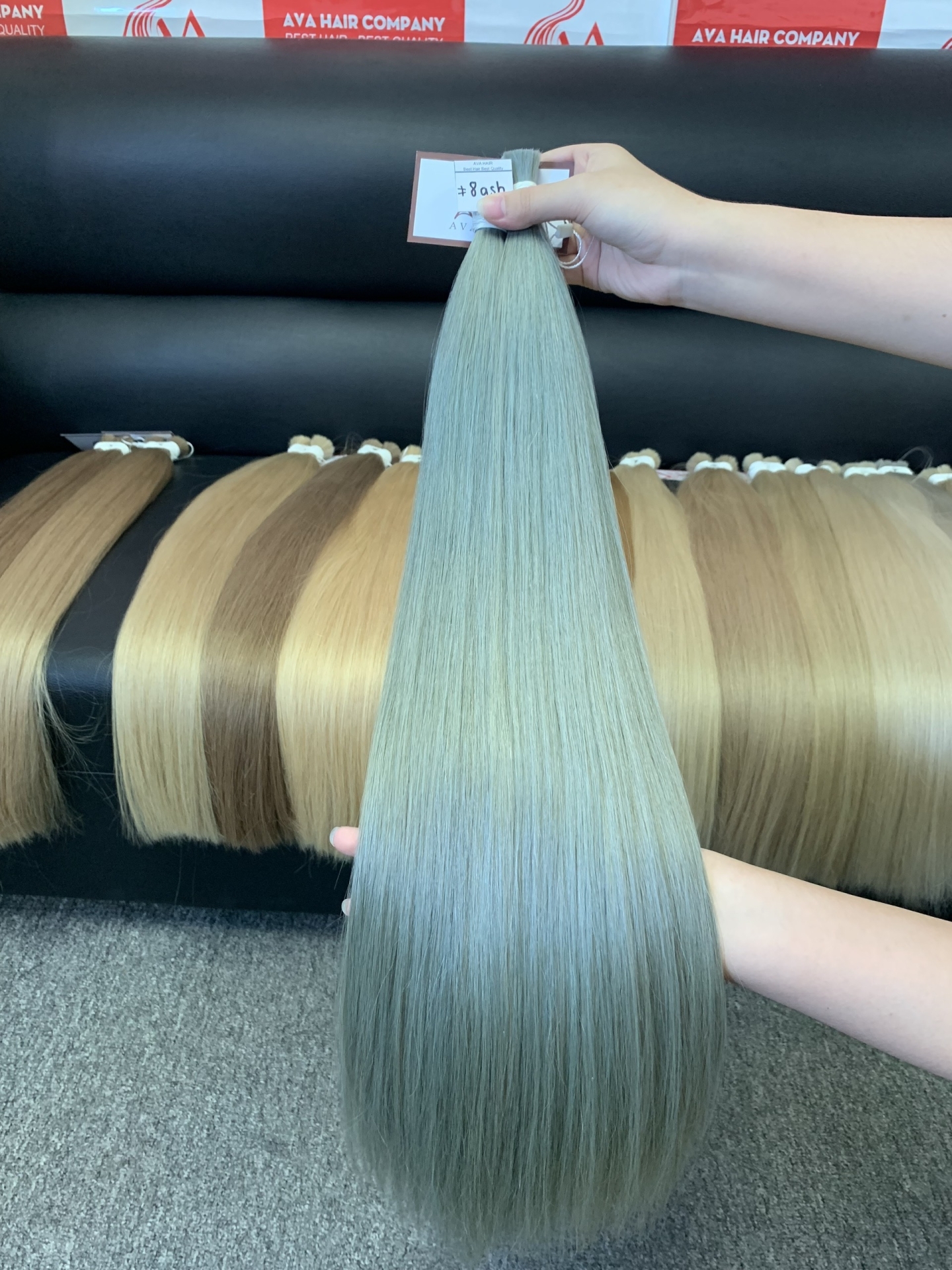AVAHAIR - BULK HAIR EXTENSIONS- COLOR: 8 ASH - VIETNAMESE LUXURY HAIR
