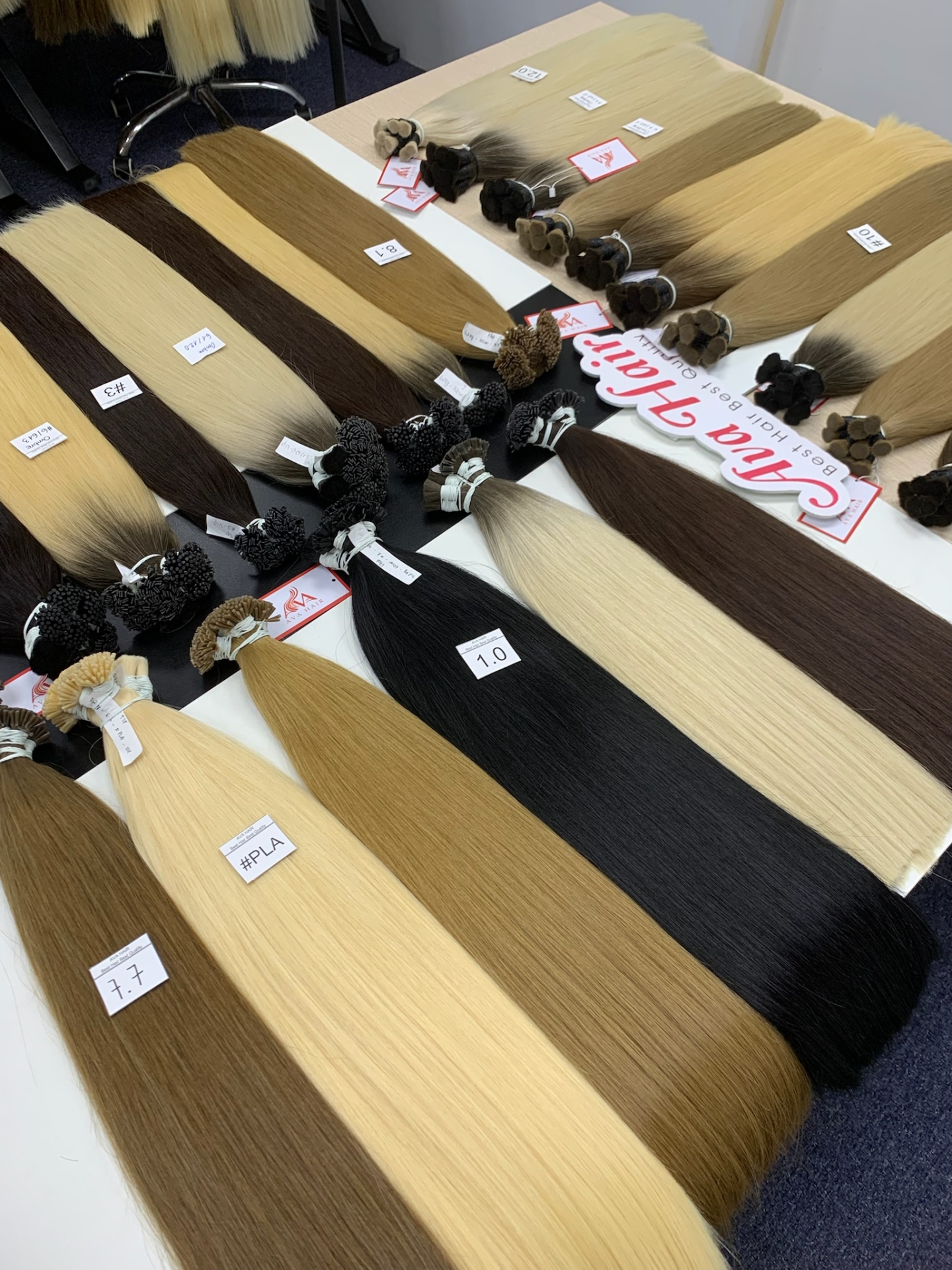 AVA HAIR- TOP QUALITY KERATIN HAIR EXTENSIONS – FULL COLOR OPTIONS