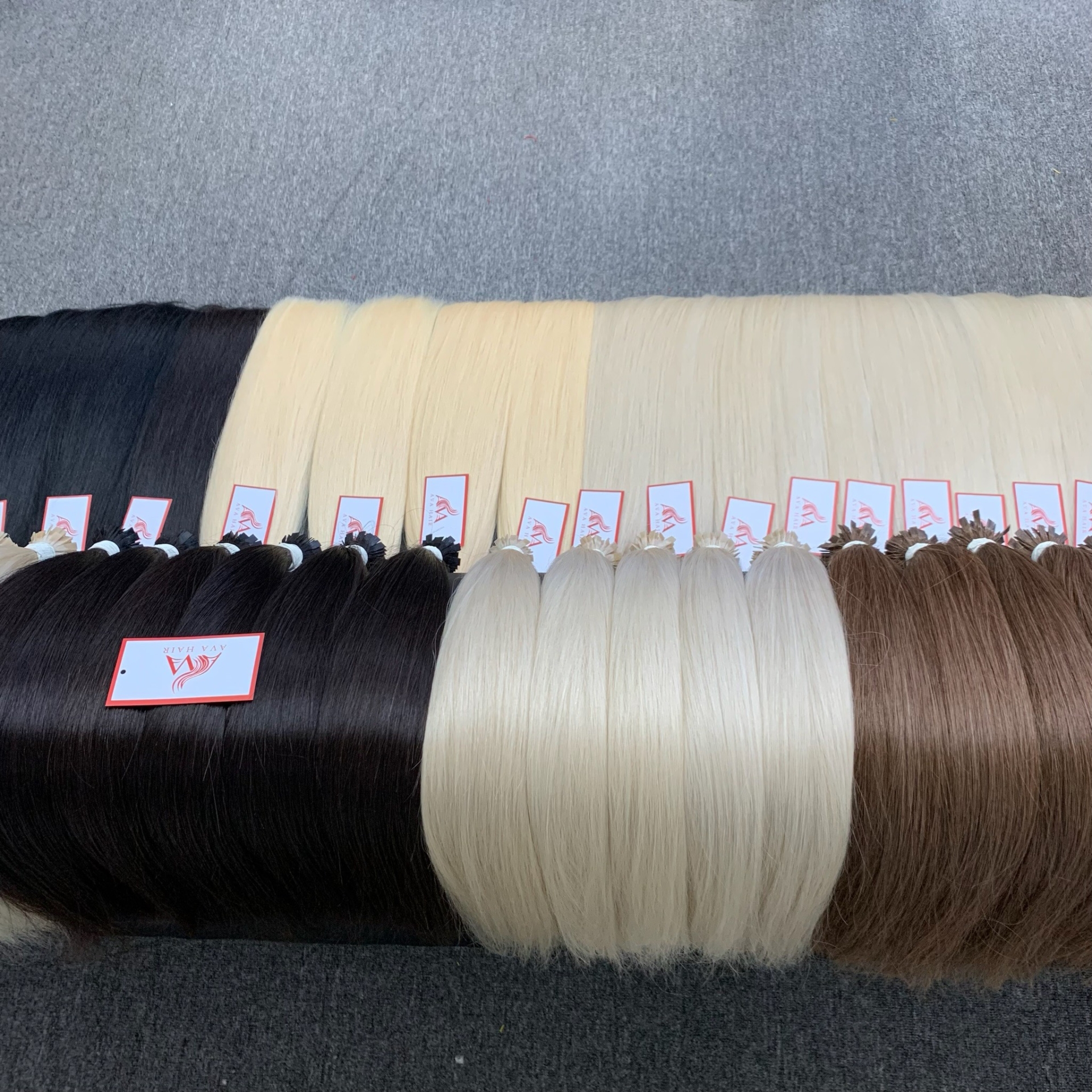 AVA LUXURY KERATIN FLAT-TIP - VIETNAMESE HUMAN HAIR LONG HAIR LIGHT COLOR KERATIN HAIR EXTENSIONS FOR WOMEN