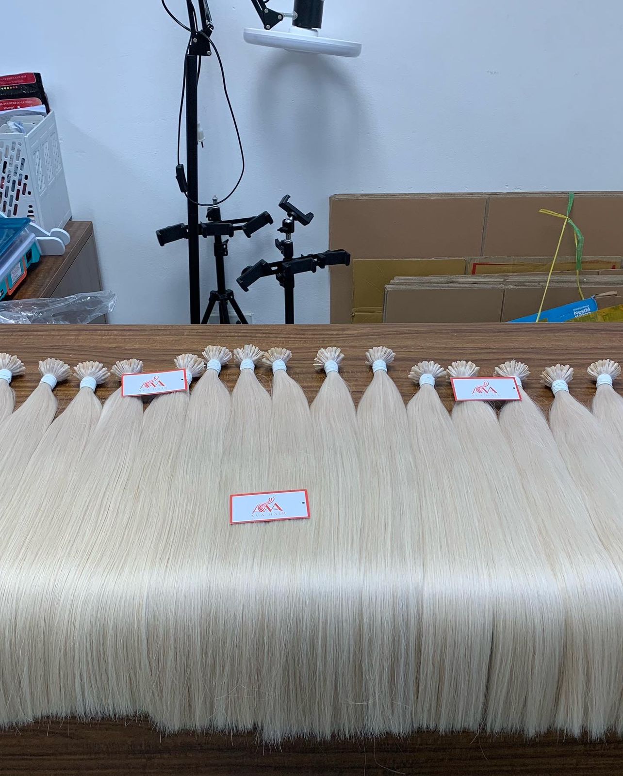 AVA HAIR - NEW BLONDE HAIR COLOR - VIETNAMESE LUXURY KERATIN HAIR EXTENSION