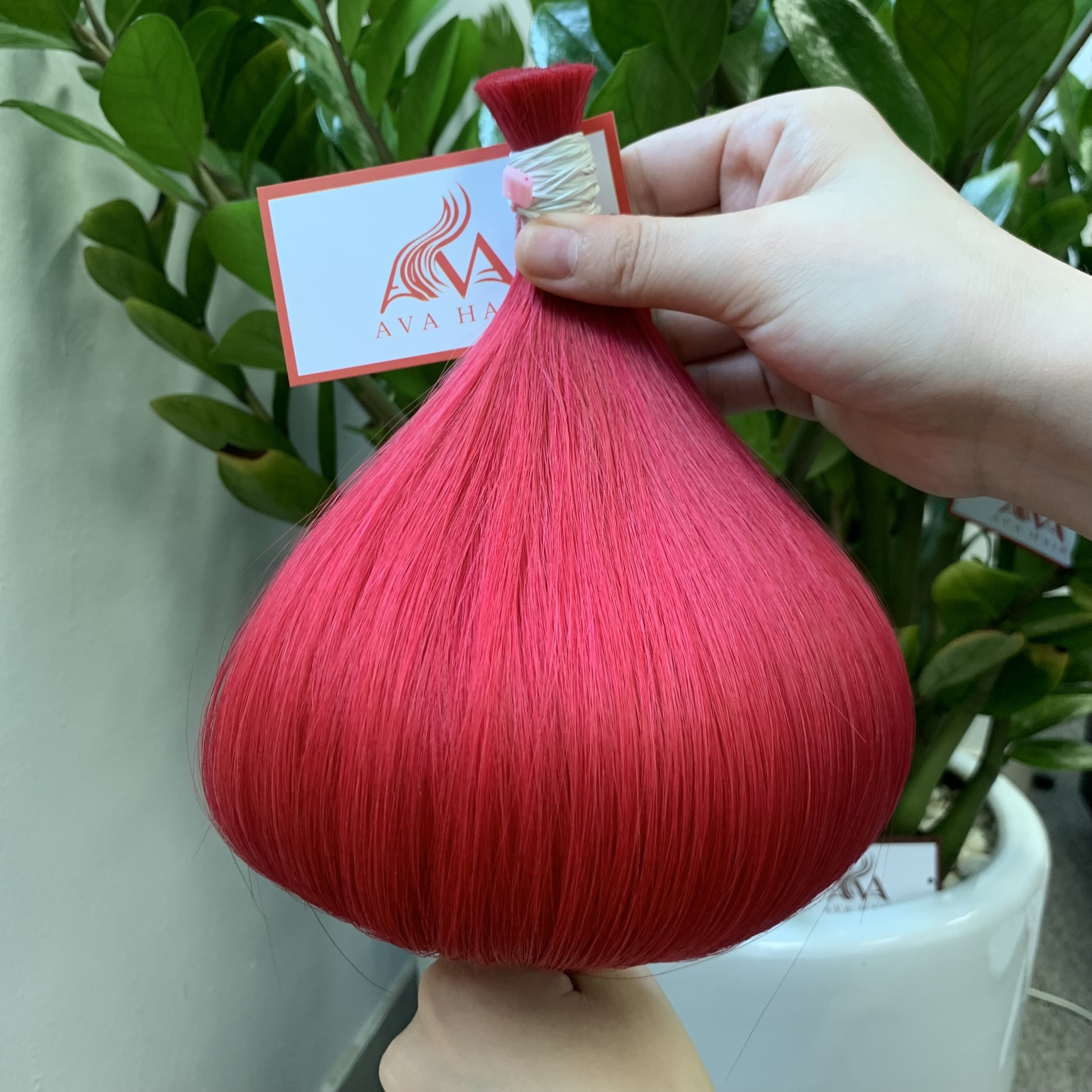 AVA HAIR - RED COLOR - VIETNAMESE LUXURY BULK HAIR EXTENSION