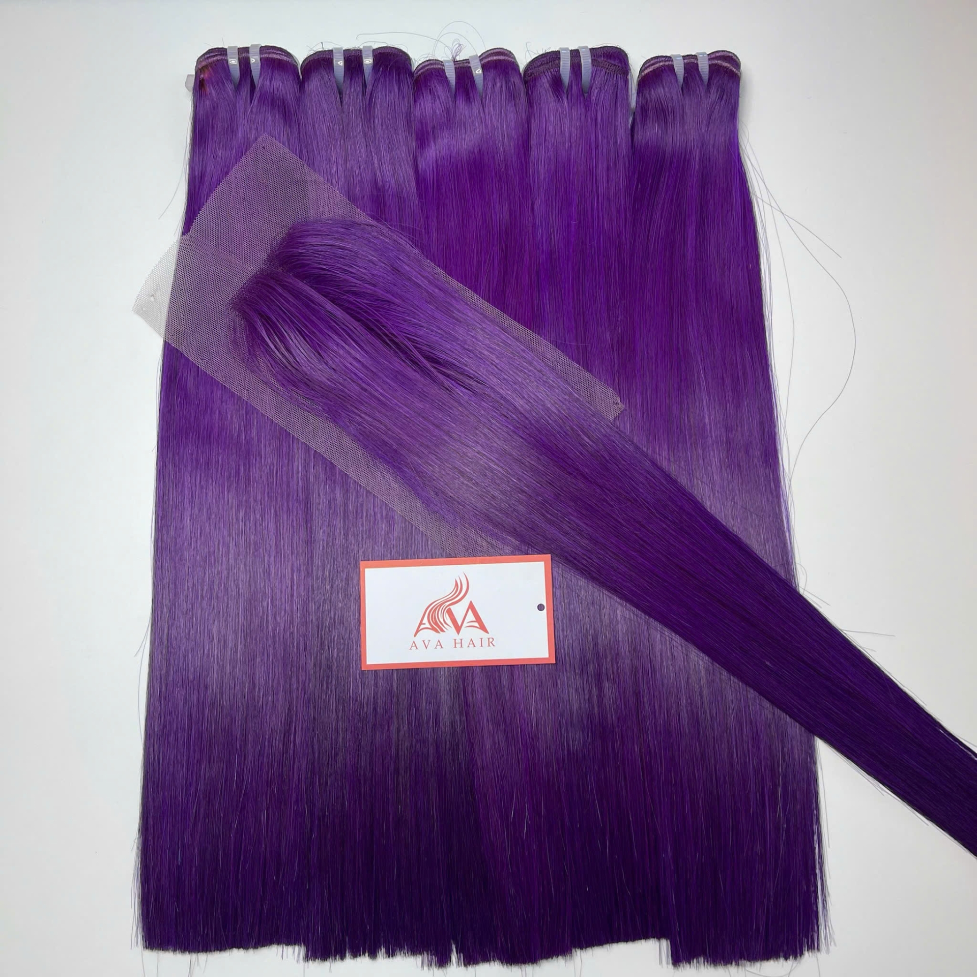 AVA HAIR - COLOR PURPLE  - VIETNAMESE LUXURY WEFT HAIR EXTENSION