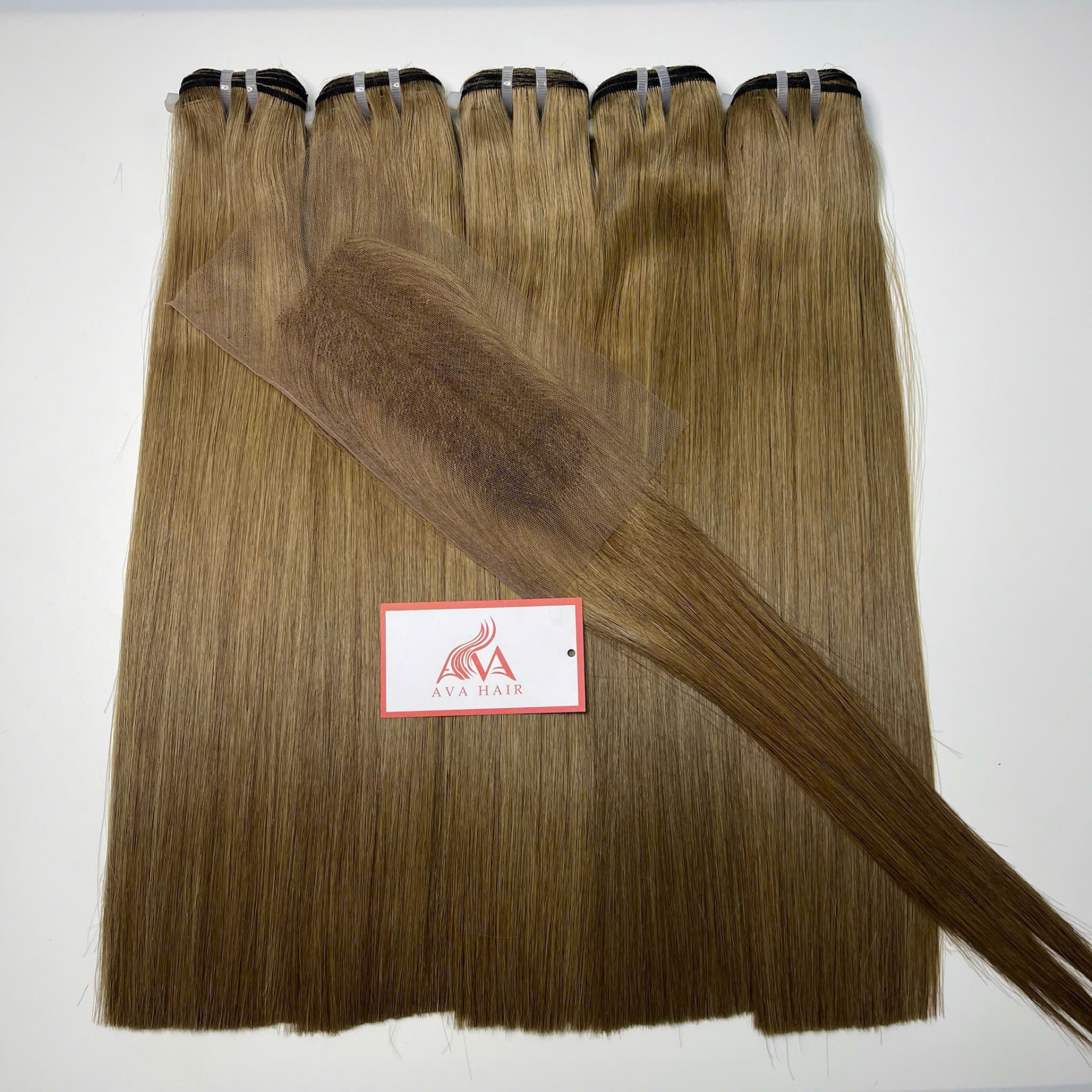 AVA HAIR - COLOR: #8 - VIETNAMESE LUXURY WEFT HAIR EXTENSION