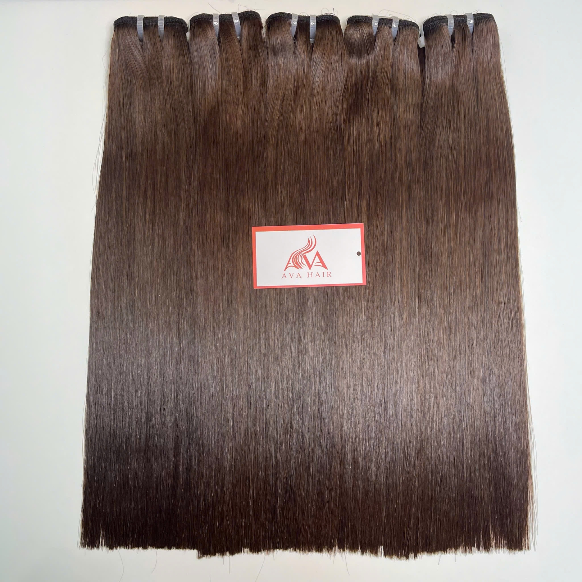 AVA HAIR - COLOR DARK BROWN - VIETNAMESE LUXURY WEFT HAIR EXTENSION