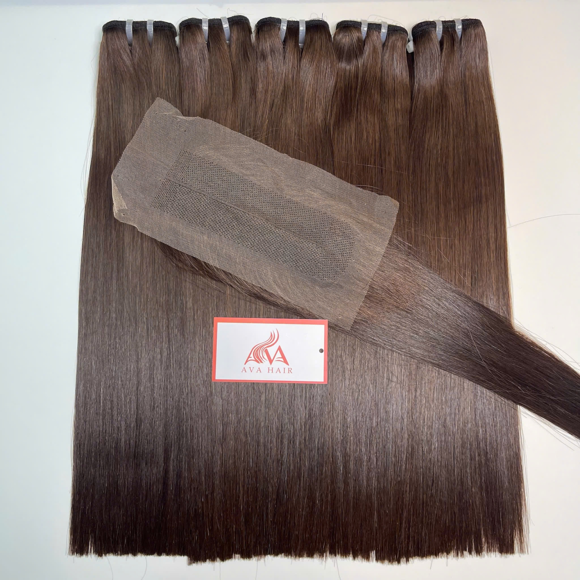 AVA HAIR - COLOR DARK BROWN - VIETNAMESE LUXURY WEFT HAIR EXTENSION