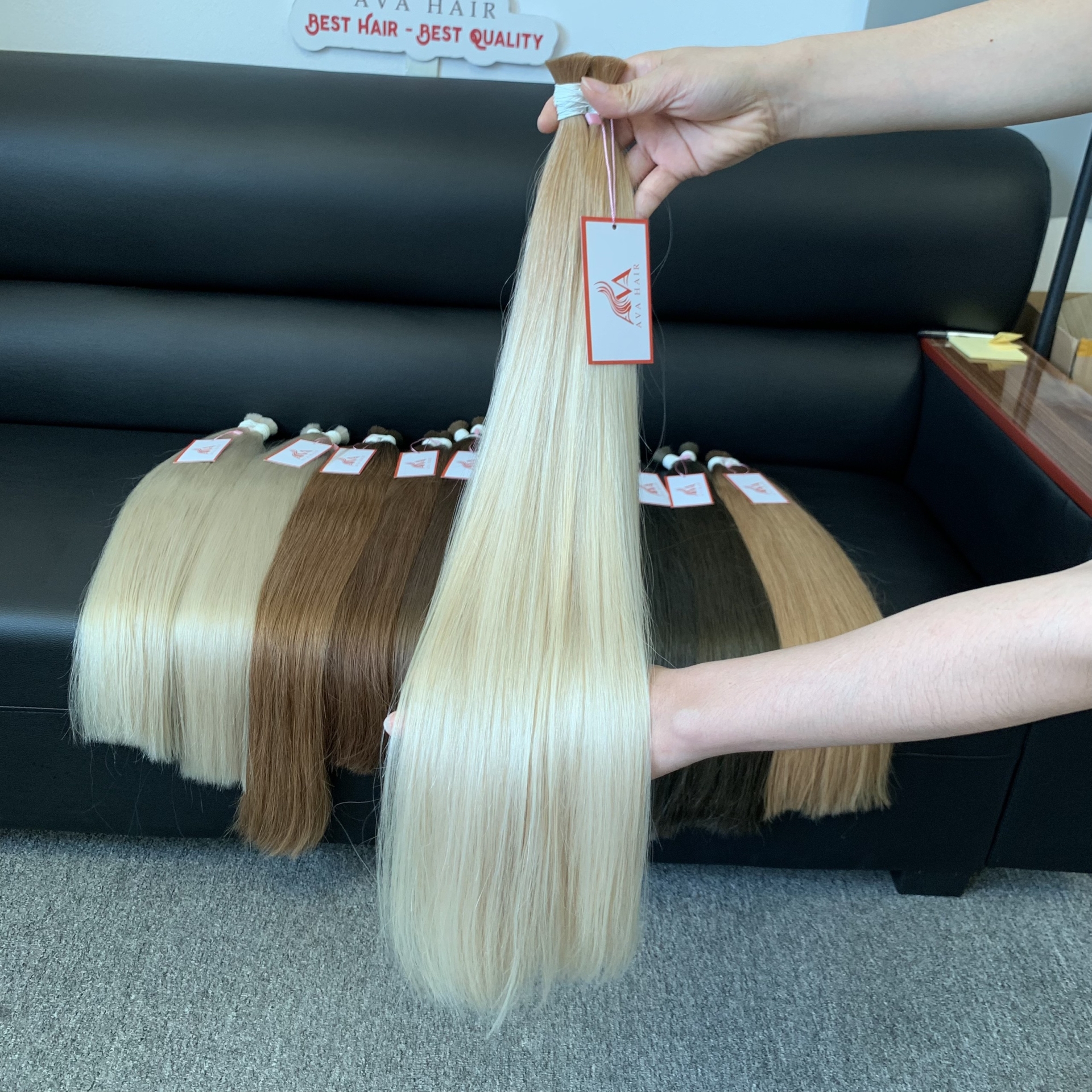 Bulk Hair - Color #9.0/12.0 AVAHAIR LUXURY BULK HAIR VIETNAMESE HUMAN HAIR LONG HAIR NICE COLOR BULK HAIR EXTENSIONS