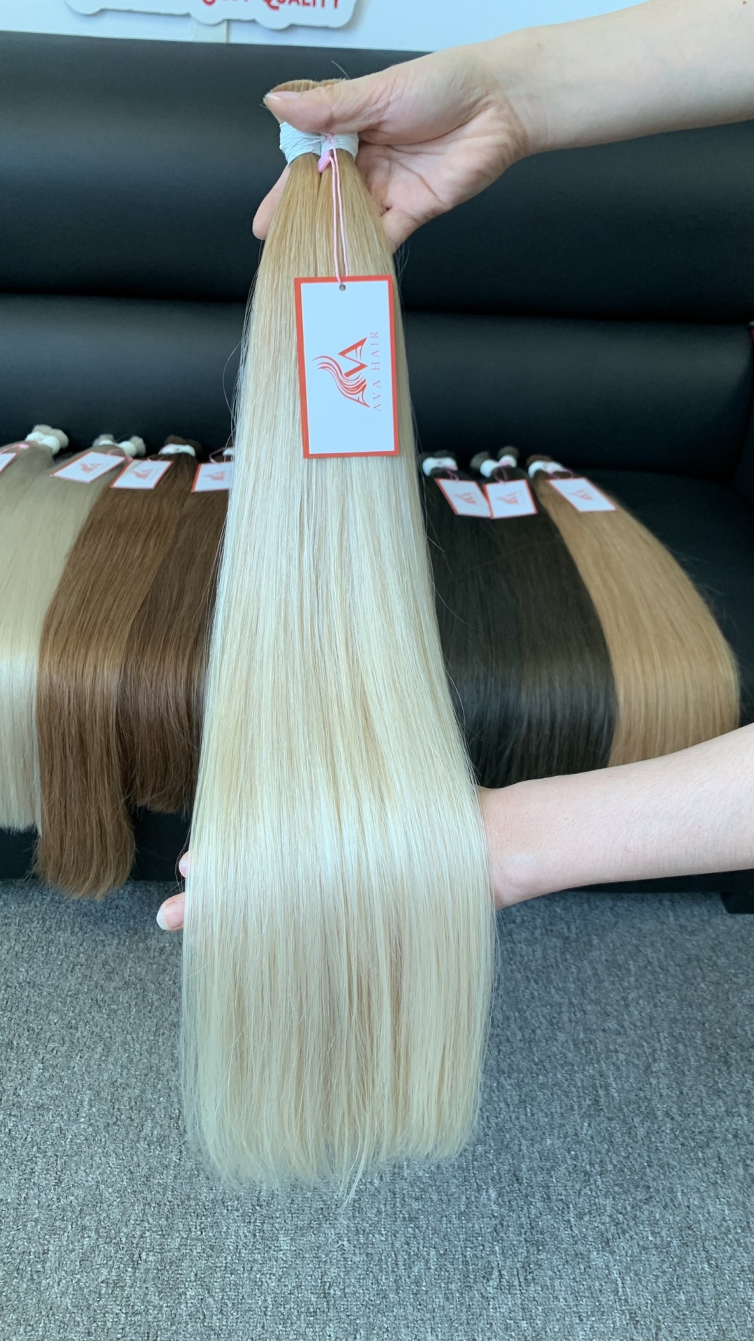 Bulk Hair - Color #9.0/12.0 AVAHAIR LUXURY BULK HAIR VIETNAMESE HUMAN HAIR LONG HAIR NICE COLOR BULK HAIR EXTENSIONS