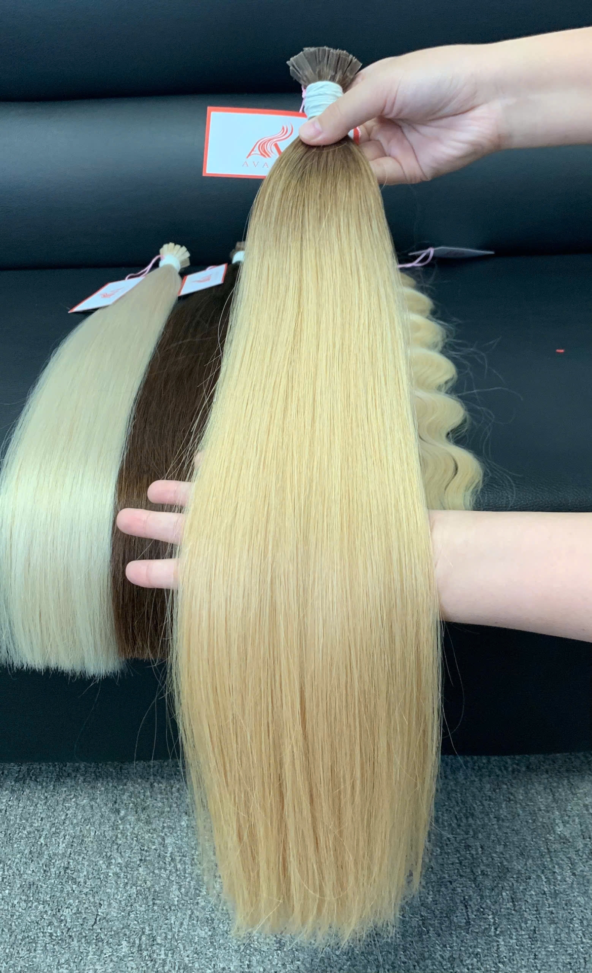 AVA HAIR - COLOR OMBRE #6/9.13 - VIETNAMESE LUXURY BULK HAIR EXTENSION