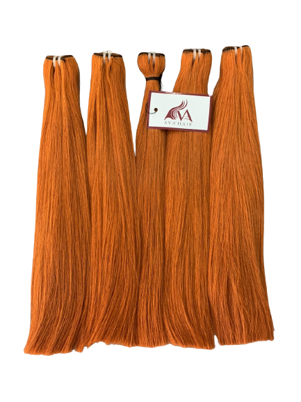 Vietnamese orange bone straight weft hair extension