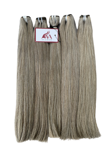 Vietnamese gray bone straight weft hair extension