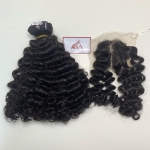 Burmese Curly Black Lace Closure